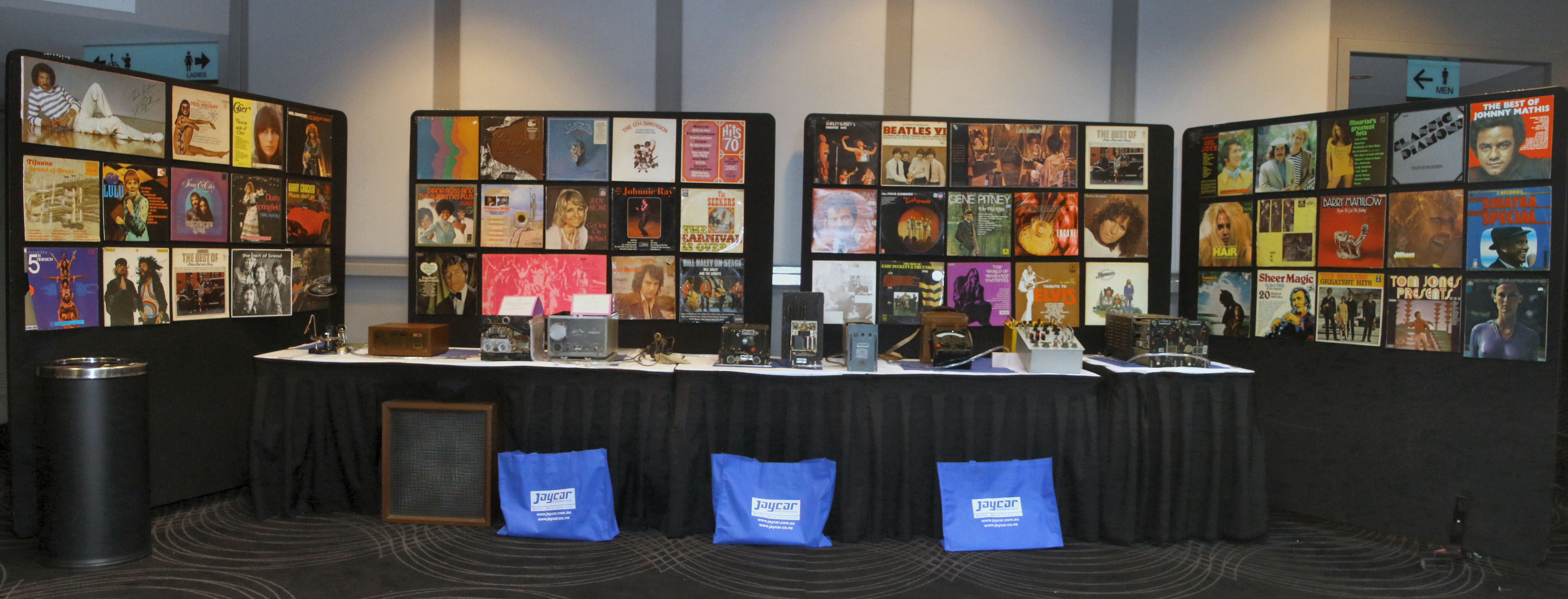 Part of the memorabilia display